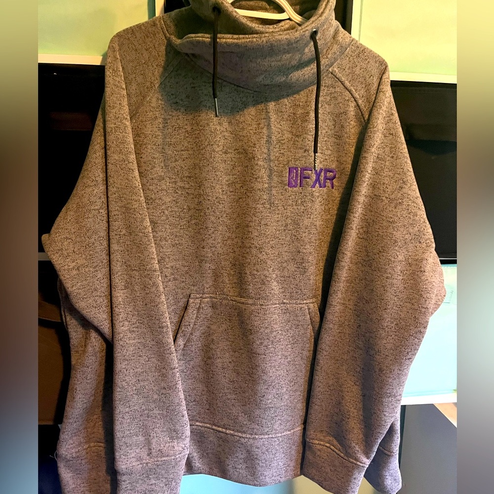 Ladies FXR gray and purple Hoodie new without tag size xxl true to size